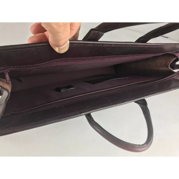 Dilana Briefcase‎ Document Case Unisex Brown Leather Detachable Strap Bag - Picture 8 of 10